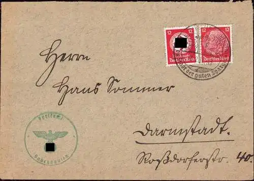 601809 | Mischfrankatur mit Dienstmarke, Dienstbrief Forstamt, Wald Baum Forst  | Babenhausen(Hessen) (W - 6113), -,