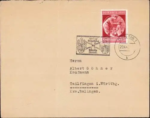 601822 | Westpreussen, 20.4.40,. Brief mit entsprechenden Maschinen Werbestempel | Danzig (Danzig WP)