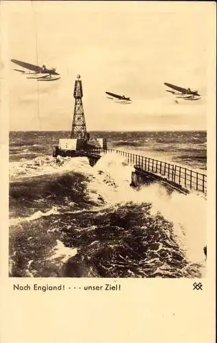 601855 | Propaganda 2. WK, Heinkel Werkfoto, 2 gleiche Fotos mit unterschiedlichen Beschriftungen,  | Rostock-Warnemünde