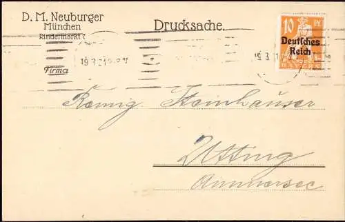 601877 | Postkarte der Firma D. M. Neuburger,  | München (W - 8000), -,