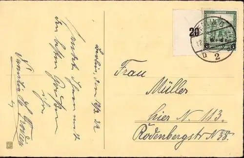 601943 | Dekorative Einzelfrankatur mit abgetrenten  Bogenrand (Mi. 24,-)  |