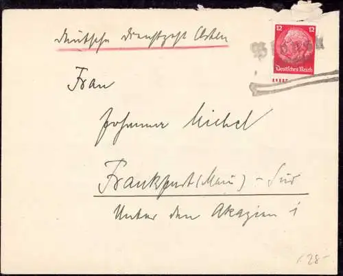 601999 | Brief vom Grenzzollamt Plonsk, Polen, Notstempel Deutsche Dienstpost Osten | Deutsch Eylau (Rosenberg WP)