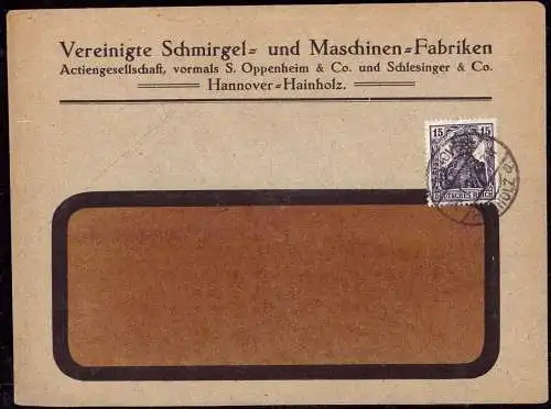 602027 | Vereinigte Schmirgel und Maschinenfabriken vorm. S. Oppenheimer, Schlesinger,Judaica  | Hainholz, Hannover