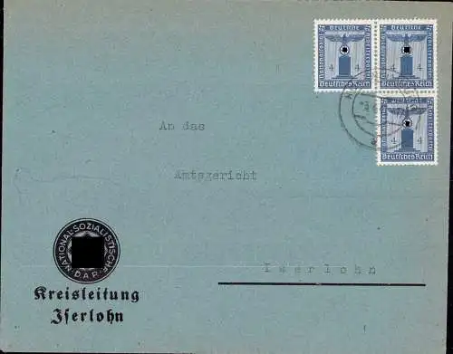 602103 | Dienstbrief der NSDAP Kreisleitung  | Iserlohn (W - 5860), -,