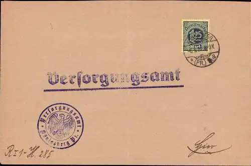 602107 | Ostpreussen, Dienstbrief des Versorgungsamt | Königsberg (Königsberg OP)