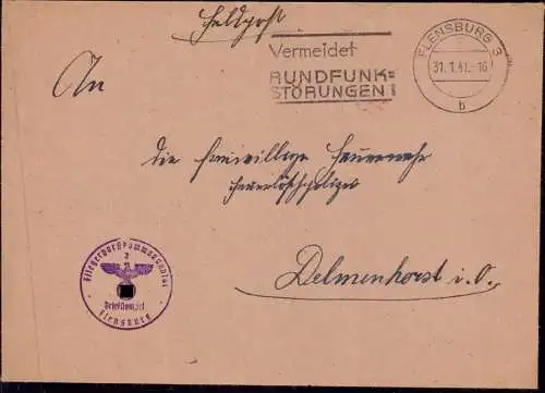 602159 | Feldpostbrief aus dem Fliegerhorst  | Flensburg (W - 2390), -,