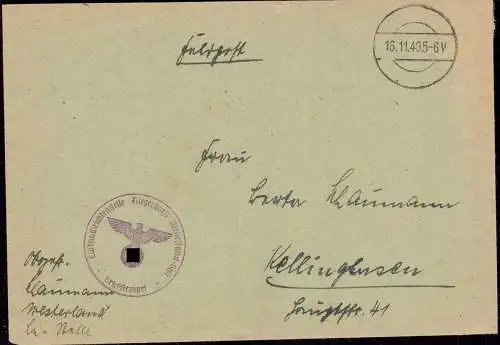 602163 | Sylt, Feldpostbrief aus dem Fliegerhorst, Luftkrieg, Flugzeug  | Westerland (W - 2280), -,