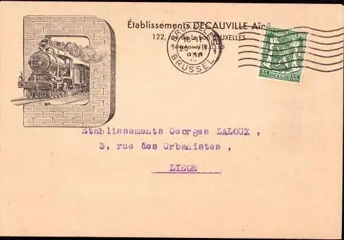 602200 | Postkarte Etablissement Decauville Aire, Eisenbahn  | Bruxelles 1 (B - 1000 Belgien), -,