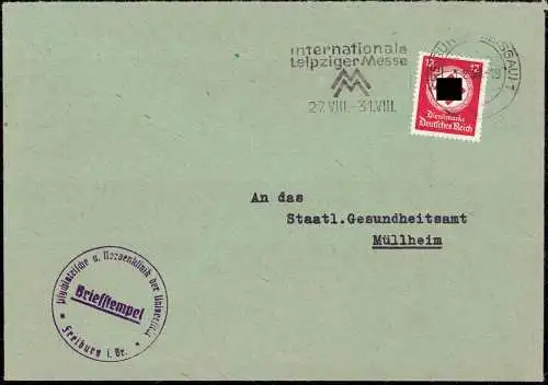 602291 | Dienstbrief der Psychiatrie und Nervenklinik, Medizin  | Freiburg (W - 2163), -,