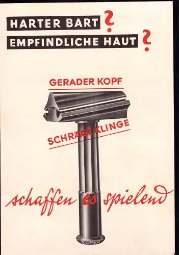 602319 | dekorativer Prospekt der Firma Walter Busch, Friseur, Bart, Rasur,  | Solingen (W - 5650), -,