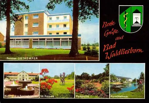 602465 | Ortsansicht, Pension Ortkemper, Bad Waldliesborn  | Lippstadt (W - 4780), -,