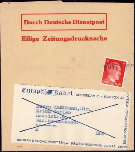 602502 | Deutsche Besetzung Niederlande, Deutsche Dienstpost aus Amsterdam,  | -, -,