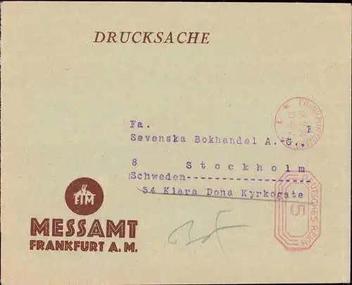 602551 | Brief, 1924, des Messamt mit Firmenlogo, Entwurf Albert Fuss, Messe Ausstellung | Frankfurt (W 6000)