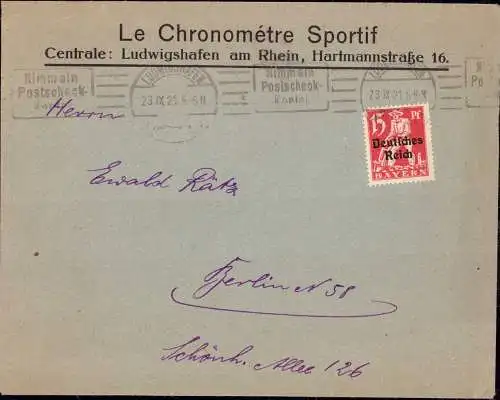 602553 | Brief der Zentrale der Zeitschrift Le Chronometre Sportif, Sport, Rheinlandbesetzung, Zeitung | Ludwigshafen (W