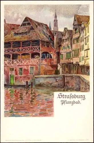 602595 | Frankreich, Litho, CPA; Kümstlerkarte, sign. F. Hoch  | Strasbourg;Bas-Rhin (F 67000 Frankreich), -,