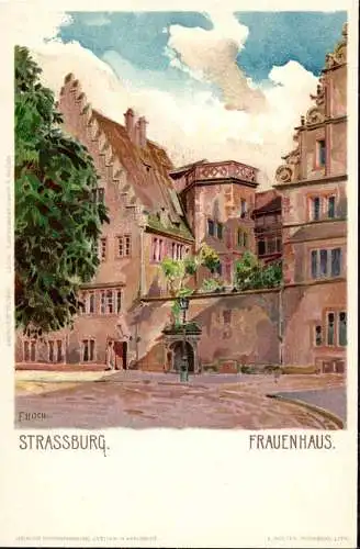 602596 | Frankreich, Litho, CPA; Kümstlerkarte, sign. F. Hoch  | Strasbourg;Bas-Rhin (F 67000 Frankreich), -,