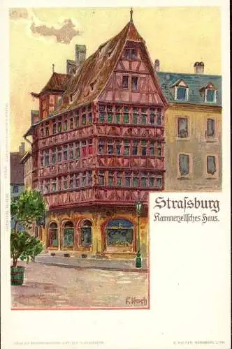 602597 | Frankreich, Litho, CPA; Kümstlerkarte, sign. F. Hoch  | Strasbourg;Bas-Rhin (F 67000 Frankreich), -,