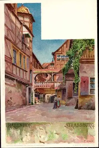 602600 | Frankreich, Litho, CPA; Kümstlerkarte, sign. F. Hoch  | Strasbourg;Bas-Rhin (F 67000 Frankreich), -,