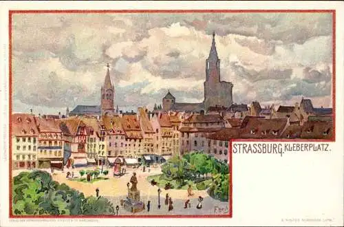 602601 | Frankreich, Litho, CPA; Kümstlerkarte, sign. F. Hoch  | Strasbourg;Bas-Rhin (F 67000 Frankreich), -,