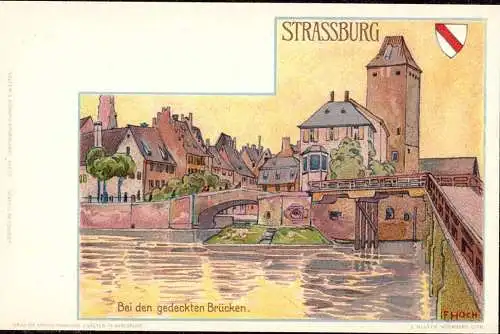 602602 | Frankreich, Litho, CPA; Kümstlerkarte, sign. F. Hoch  | Strasbourg;Bas-Rhin (F 67000 Frankreich), -,
