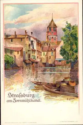 602604 | Frankreich, Litho, CPA; Kümstlerkarte, sign. F. Hoch  | Strasbourg;Bas-Rhin (F 67000 Frankreich), -,