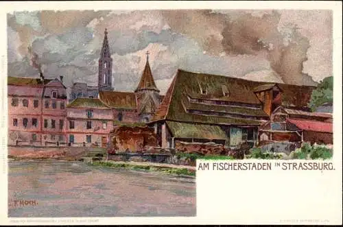 602605 | Frankreich, Litho, CPA; Kümstlerkarte, sign. F. Hoch  | Strasbourg;Bas-Rhin (F 67000 Frankreich), -,