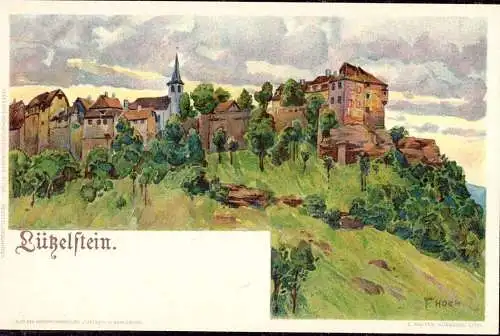 602606 | Frankreich, Lützelstein, Litho, CPA; Kümstlerkarte, sign. F. Hoch  | La Petite Pierre;Bas-Rhin (F 67290 Frankre