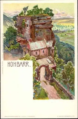 602610 | Frankreich, Hohbarr, Litho, CPA; Kümstlerkarte, sign. F. Hoch  | Saverne;Bas-Rhin (F 67700 Frankreich), -,