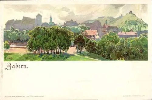 602616 | Frankreich, Litho, CPA; Kümstlerkarte, sign. F. Hoch  | Saverne;Bas-Rhin (F 67700 Frankreich), -,