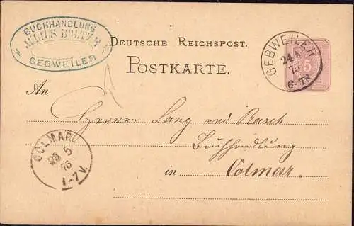 602617 | Postkarte, Frankreich, Buchhandlung Boltzer  | Guebwiller;Haut-Rhin (F 68500 Frankreich), -,