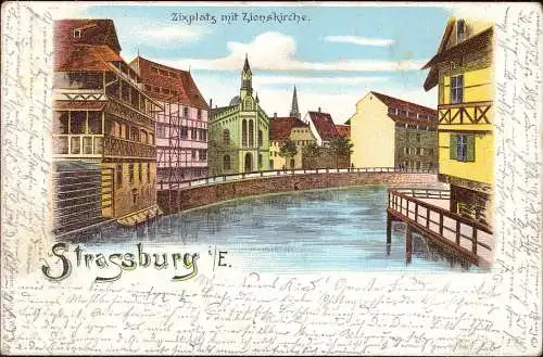 602631 | Frankreich,CPA,  Litho, Ortsansicht,  | Strasbourg;Bas-Rhin (F 67000 Frankreich), -,