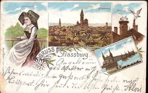 602639 | Frankreich,CPA,  Ortsansicht, Litho  | Strasbourg;Bas-Rhin (F 67000 Frankreich), -,