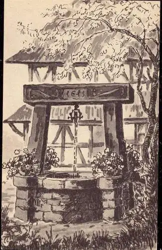602641 | Frankreich,CPA,  Ortsansicht,Brunnen  | Gildwiller;Haut-Rhin (F 68210 Frankreich), -,