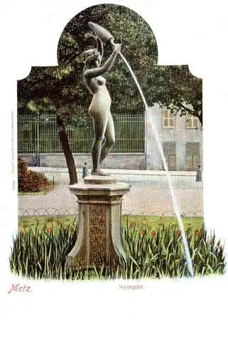 602697 | Frankreich, Ortsansicht, Nymphe, Litho  | Metz;Moselle (F 57000 Frankreich), -,