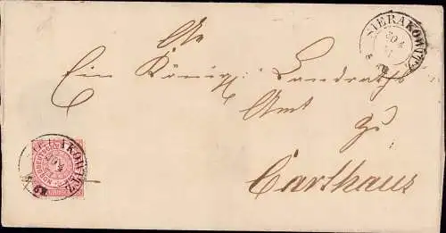 602830 | Westpreussen 1871, Brief an den Königlichen Landrath | Sierakowitz (Karthaus WP), Karthaus (Karthaus WP)