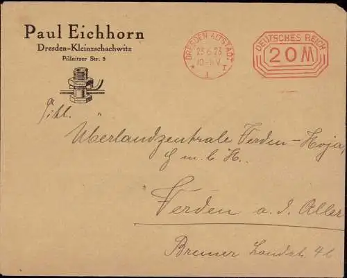 602863 | Brief der Firma Paul Eichhorn mit Postfreistempel  | Kleinzschachwitz ; Dresden (O - 8010), -,