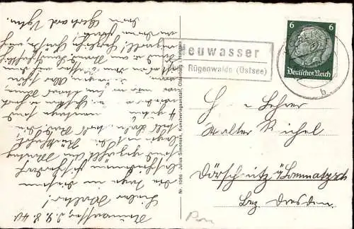 602875 | Pommern, Posthilfsstellenstempel aus Neuwasser  | Rügenwalde, Stadt (Kreis Schlawe Pommern), -,