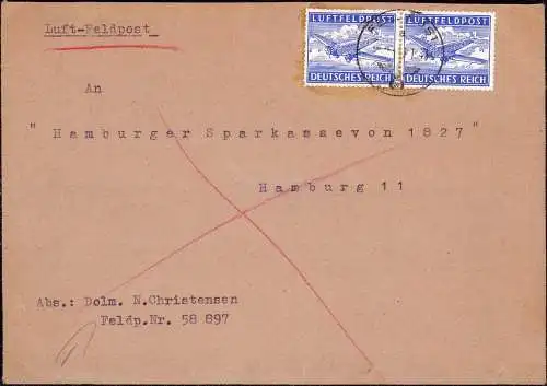 602933 | FP. 58897, Feldpostbrief eines Dolmetscher bei dem Frontaufklärungstrupp 319, Abwehr  | -, -,