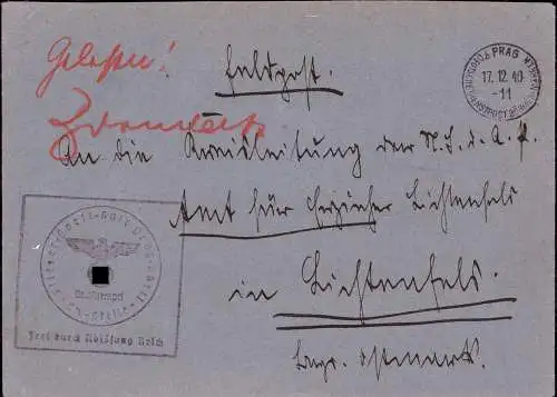 602978 | Feldpostbrief vom Fliegerhorst Prag Gbell  |