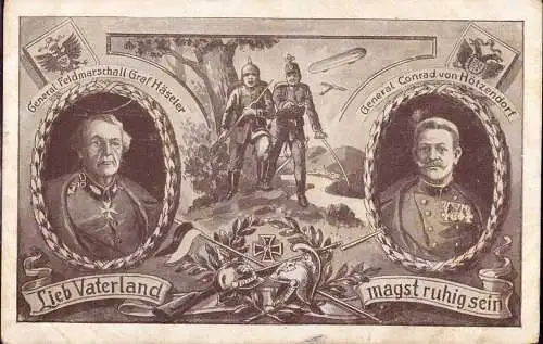 602979 | Propaganda 1. WK, Ansichtskarte mit Abbildung von General Häseler und Hötzendorf  | Potsdam (O - 1500), -,
