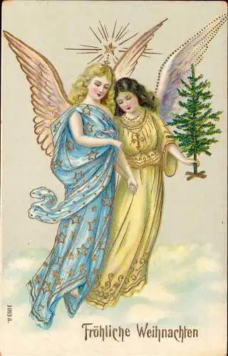 603009 | Glückwunschkarte Weihnachten mit Engel,  | -, -,