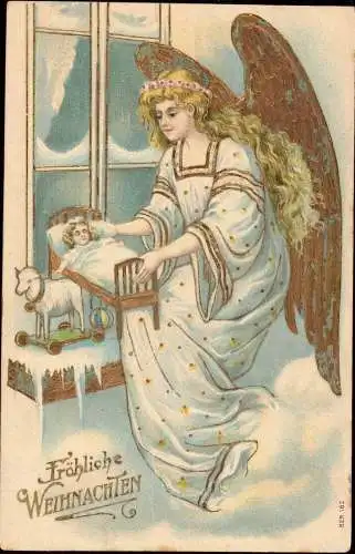 603011 | Glückwunschkarte Weihnachten mit Engel,  | -, -,