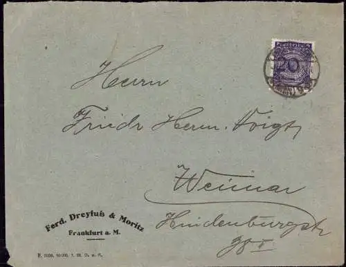 603149 | Brief der Firma Ferdinand Dreyfuß & Moritz, Judaica? | Frankfurt (W 6000)