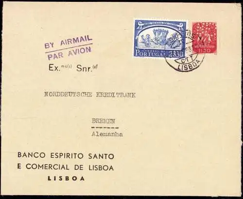 603180 | Firmenlochung Perfin der Banco Esperito Santo e Comercial Lisboa, Portugal  |