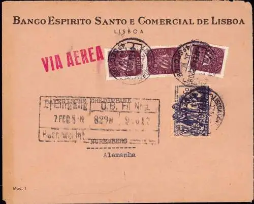 603182 | Firmenlochung Perfin der Banco Esperito Santo e Comercial Lisboa, Portugal  | -, -,