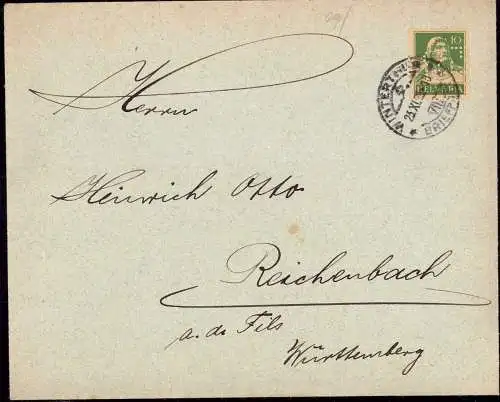 603188 | Firmenlochung Perfin der Firma Paul Reinhart & Cie, Judaica, Textil | Winterthur (CH 8400 Schweiz)