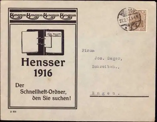 603232 | Brief mit Werbung für den Ortner der Firma Otto Henss Sohn, Hensssohn | Weimar (O 5300)