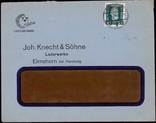603245 | Brief mit Firmenlochung Perfin der Lederwerke Joh. Knecht & Söhne  | Elmshorn (W - 2200), -,