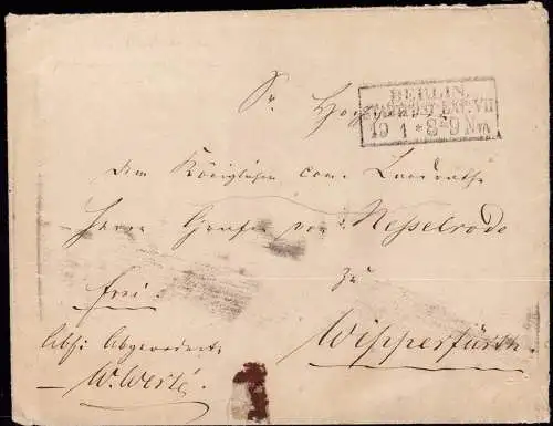 603299 | Dienstbrief, Portofrei, des Abgeordneten Wilhelm Werlè, Parlament, Deutsche Geschichte | Barmen; Wuppertal (W 5
