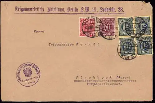 603302 | Dienstbrief der Trigonometrischen Abteilung des Reichsamt für Landesaufnahme, Mathematik, Vermessung  | Berlin